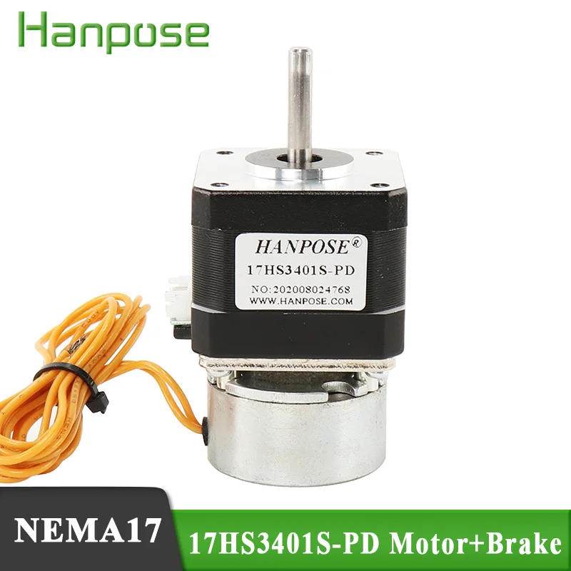 

5pcs Nema17 stepper motor 1.3A 28N.CM 17HS3401S-PD with brake length 42x34mm 42 large torque stepper motor with band brake