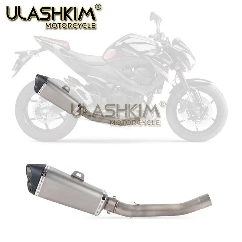 Мотоцикл глушитель Escape средняя ссылка труба полная система без шнуровки для Kawasaki