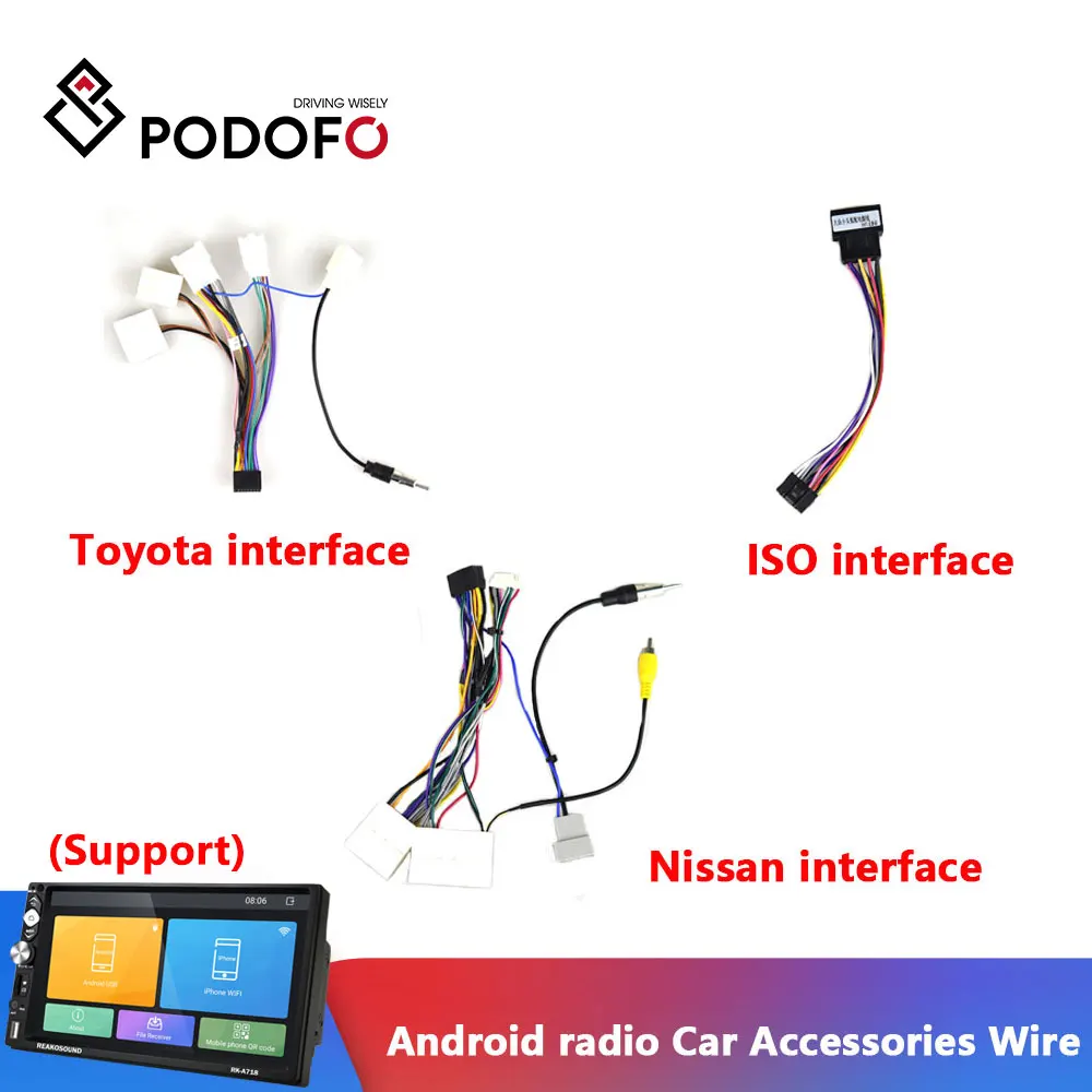 Podofo 2din Andriod автомобильный мультимедийный плеер GPS Bluetooth Wi-Fi FM MirrorLink 7 ''2Din автомобильное аудио-Радио Стерео Авторадио MP5 плеер