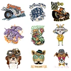 Термонаклейки для одежды, наклейки с животными, термоклейкие, виниловые