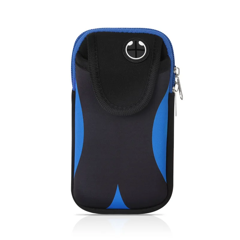 Black blue Спортивная Беговая повязка сумка чехол для бега повязка универсальная Водонепроницаемая спортивная сумка для iPhone 11 6," наружная сумка для телефона - Цвет: Black blue