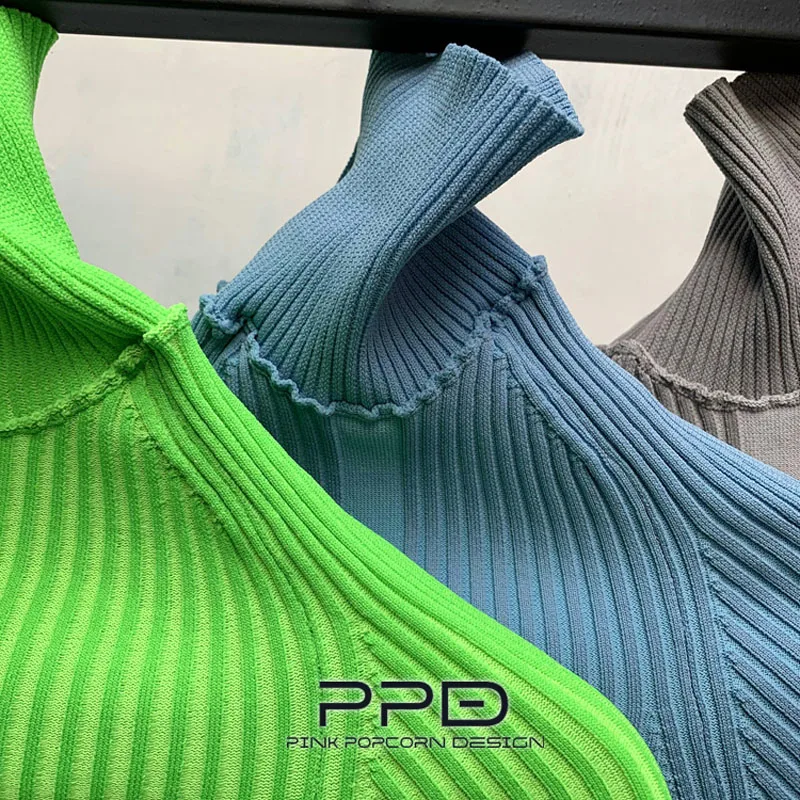 5 цветов сверхэластичные с одной цветной нитью маленький воротник высоким