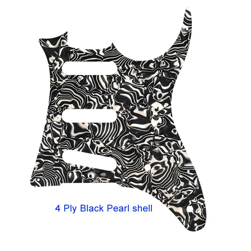 black pearlshell Pleroo пользовательские гитарные части-для MIJ Ibanez GRX20 контур гитары накладку хамбакера пикап царапины пластины SSS накладки - Цвет: black pearlshell