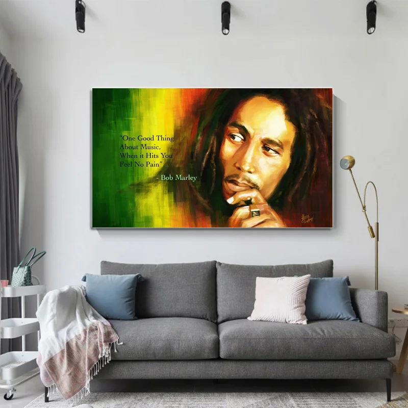 Bob Marley Canvas Painting Portrait Posters and Prints Wall Art Pictures for Living Room Classic Decorative Oil Painting Cuadros image 5