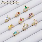 Серьги-клипсы с цветными кристаллами для женщин, без пирсинга