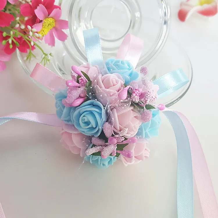 Новые цветы на запястье для невесты подружки сестер искусственные ручной работы