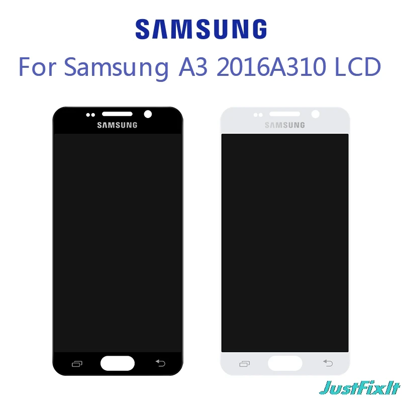 Для SAMSUNG Galaxy A3 2016 A310 A310F SM-A310F ЖК-дисплей с сенсорным экраном дигитайзер в сборе 100%