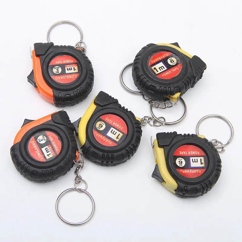 

1M/T22 Measuring Tape Ruler Keychain Retractable Construction Tools Sewing Metric Tape Pocket Centimeter Woodworking Height Mete