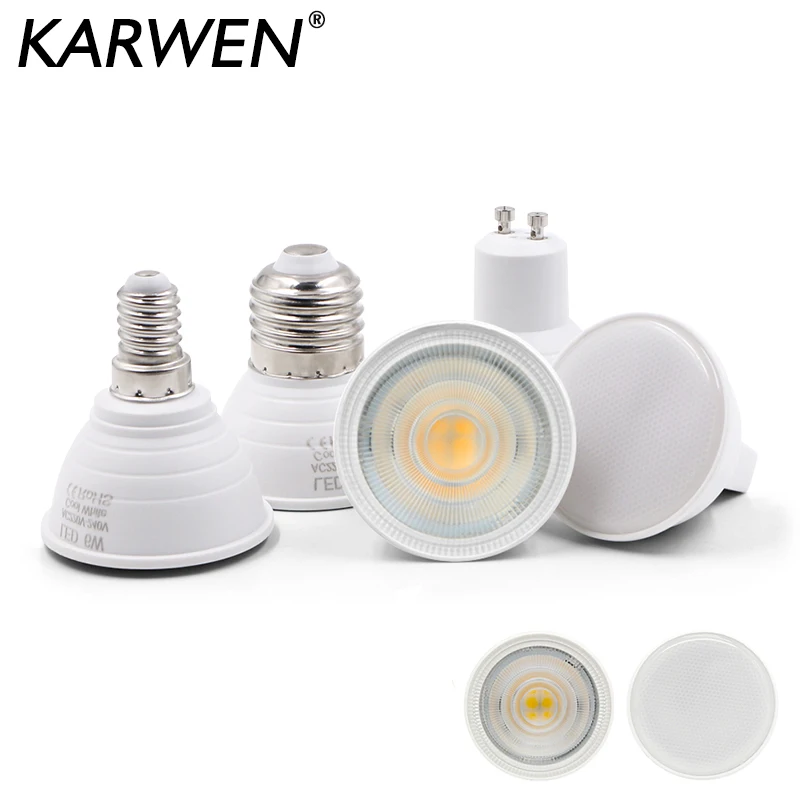 Светодиодный прожектор KARWEN GU10 MR16 E14 E27 AC 220 В 230 в 240 48 s 60 80 светодиодный | Лампы и