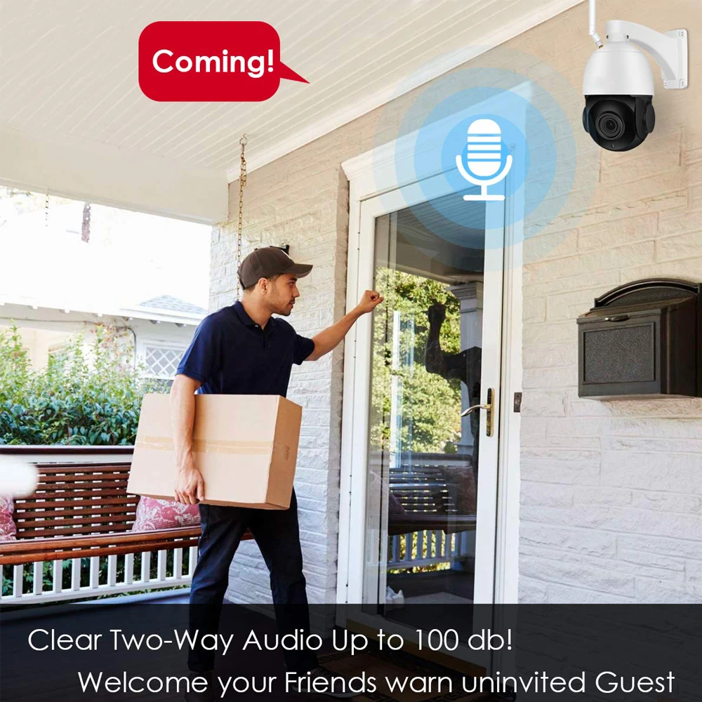IP камера купольная беспроводная 1080P PTZ Wi Fi 2 МП|Камеры видеонаблюдения| |