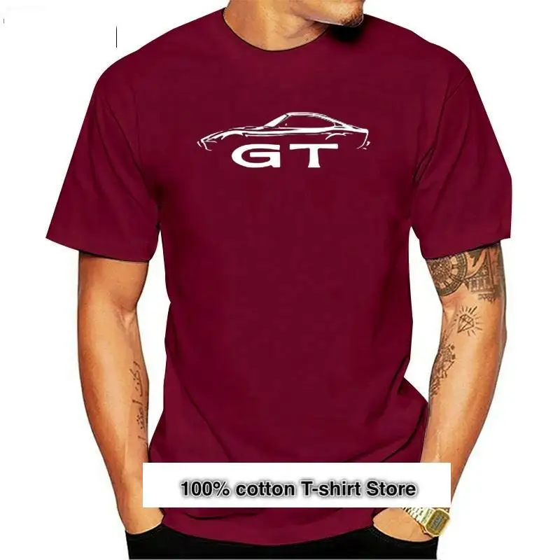 

Camiseta de algodón para hombre y mujer, camisa divertida informal de Opel GT Sports Car, diseño clásico de contorno s, novedad