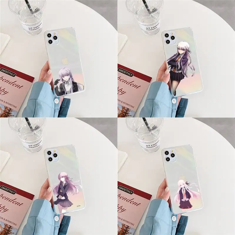 

Danganronpa Phone Case Laser Transparent for iPhone 11 12 pro mini 7 8 Plus X XS Max HUAWEI MATE 30 40 Soft TPU