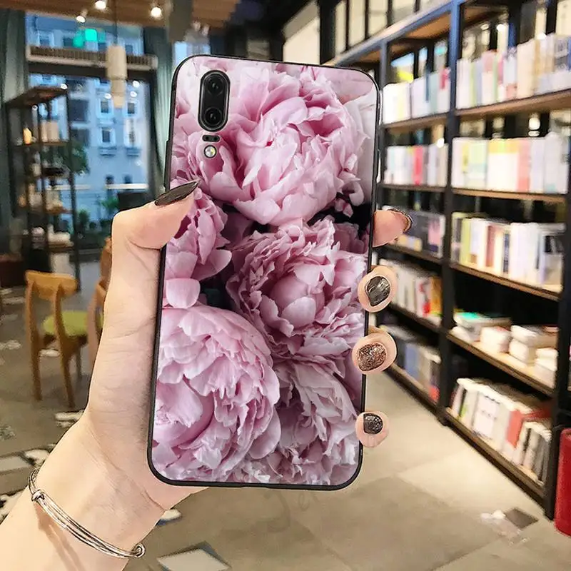 

Flowers pink peony Phone Case For Huawei honor Mate P 10 20 30 40 Pro 10i 9 10 20 8 x Lite