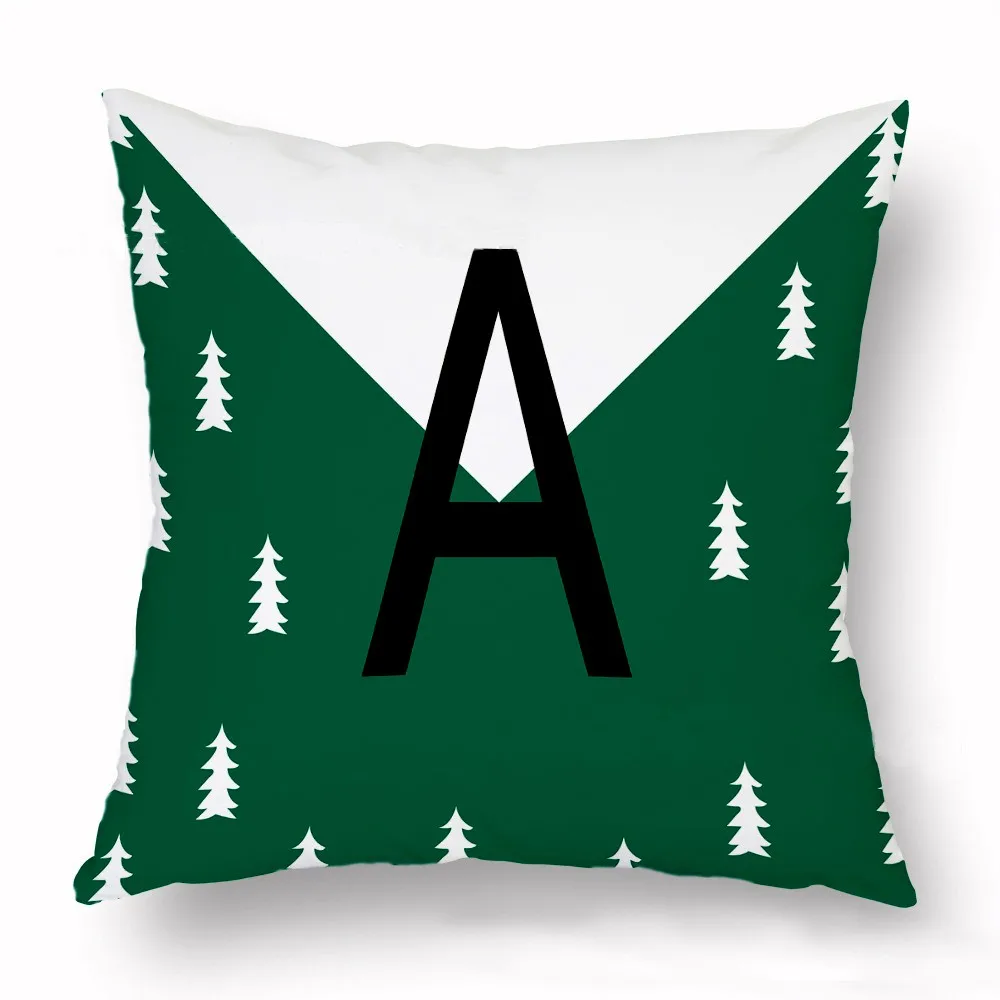 Горячая 45*45 см загадочная зеленая наволочка из полиэстера бросок с буквами