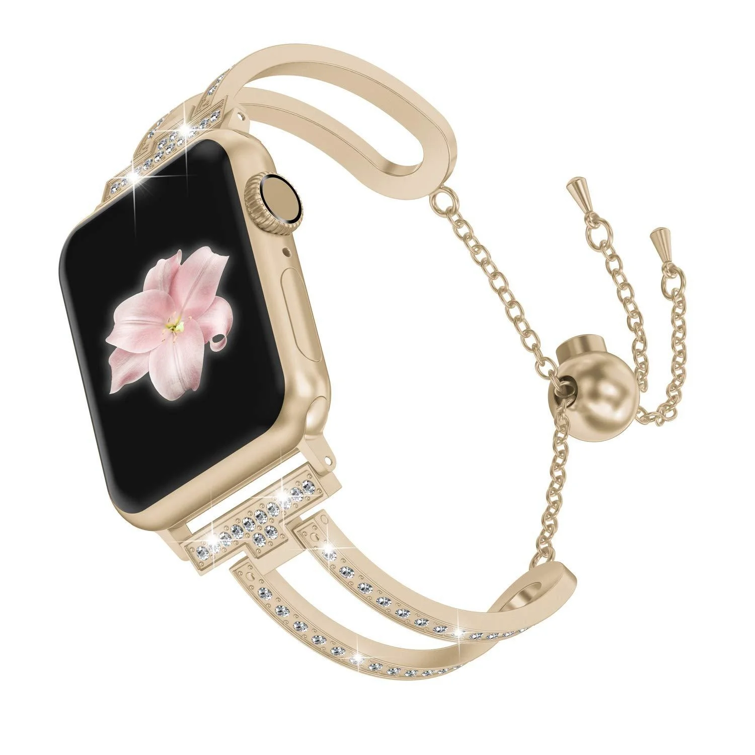 

Stainless Steel Women's Bracelet Watchbands For Apple IWatch Watch Band 6 5 4 3 SE 44mm/42mm 40mm/38mm Diamond Watch Band