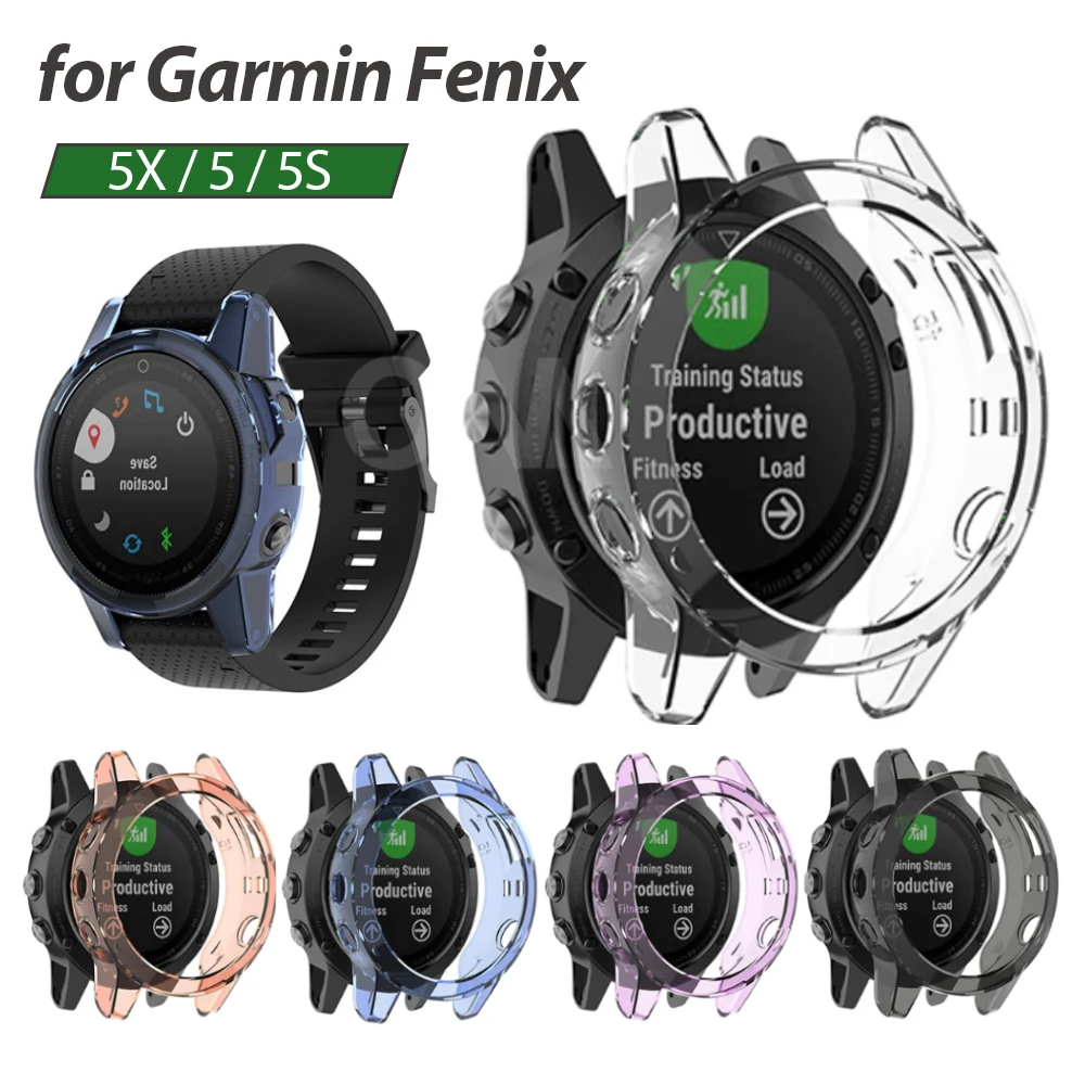 Защитный чехол для Garmin fenix 5 5S 5X высококачественный из ТПУ Тонкий бампер смарт
