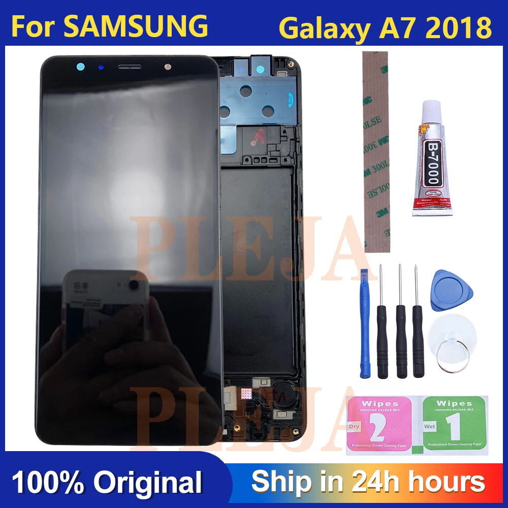 ЖК дисплей с сенсорным экраном и дигитайзером в сборе для Samsung Galaxy A7 2018 A750 A750F SM A750FN