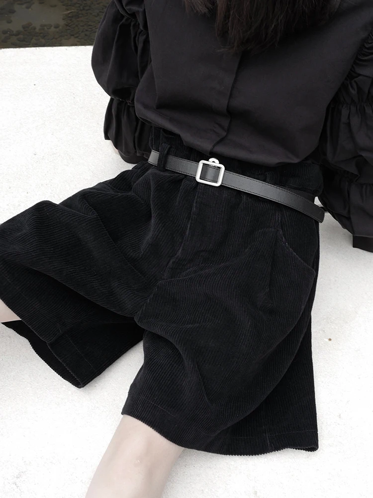 Женские тёмные шорты Yamamoto в японском стиле дизайнерские нестандартные