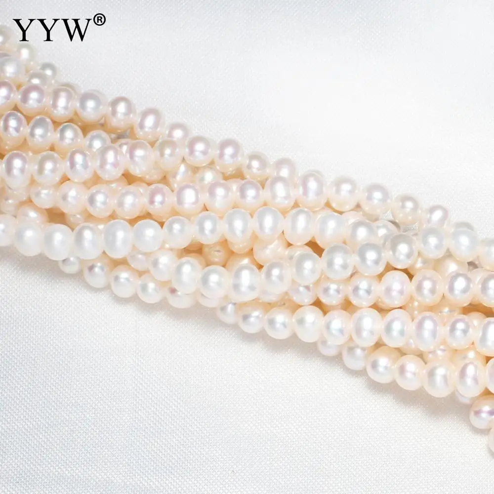 

European Style Cultured Round Freshwater Pearl Beads Natural 4.5-5mm Hole:Approx 0.8mm Sold Per Approx 15 Inch Strand