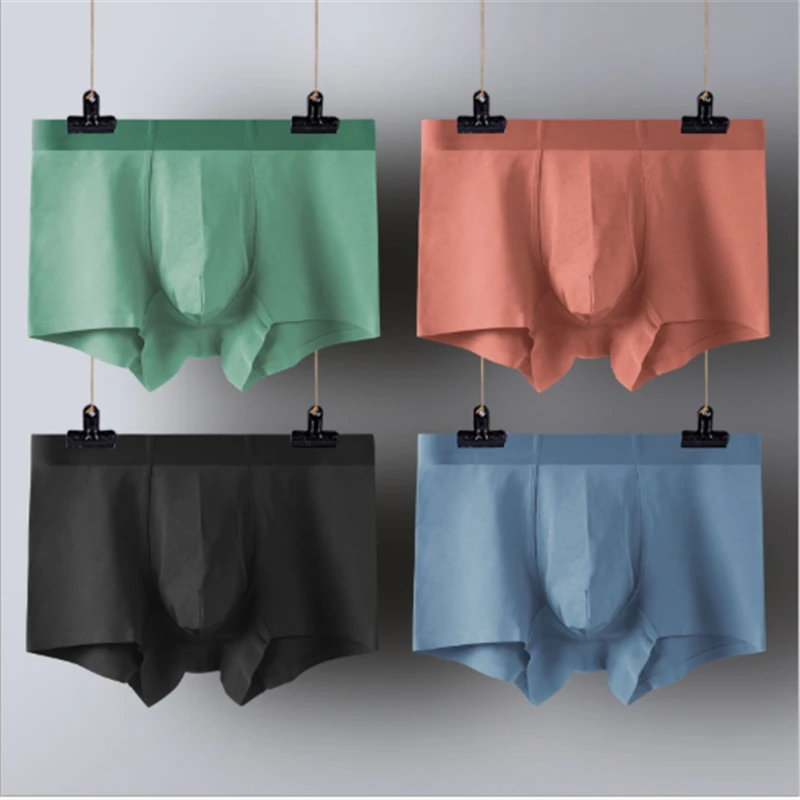 

Men's underwear cotton, seamless boxers in the middle waist