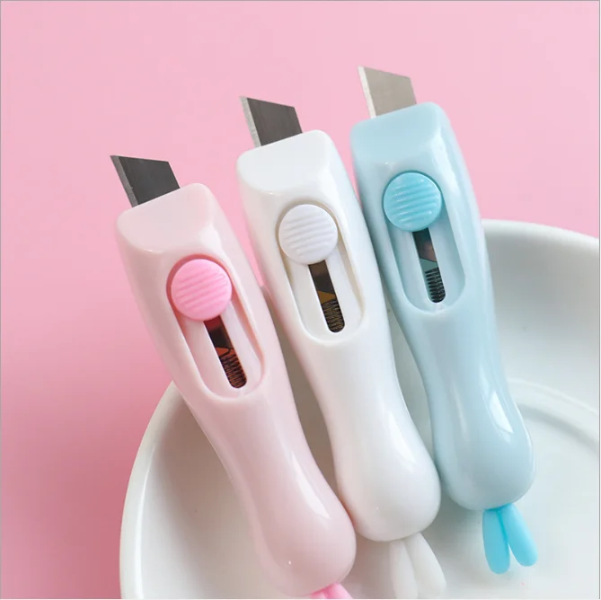 2 pcs Pen knife Paper cutter Utility Cleaver cartoon Metal Box Pocket Craft Knife cute girl school supplies | Канцтовары для офиса