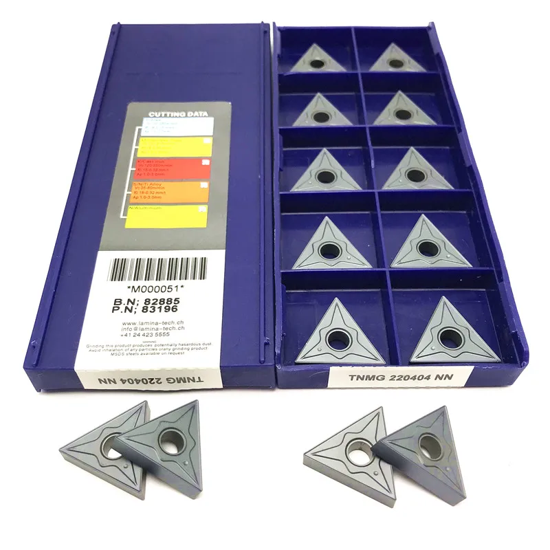 

Tungsten Carbide TNMG220404 / 08 NN LT10 External Turning Tool TNMG 220408 PVD Carbide Insert CNC Lathe Tool Milling Tool