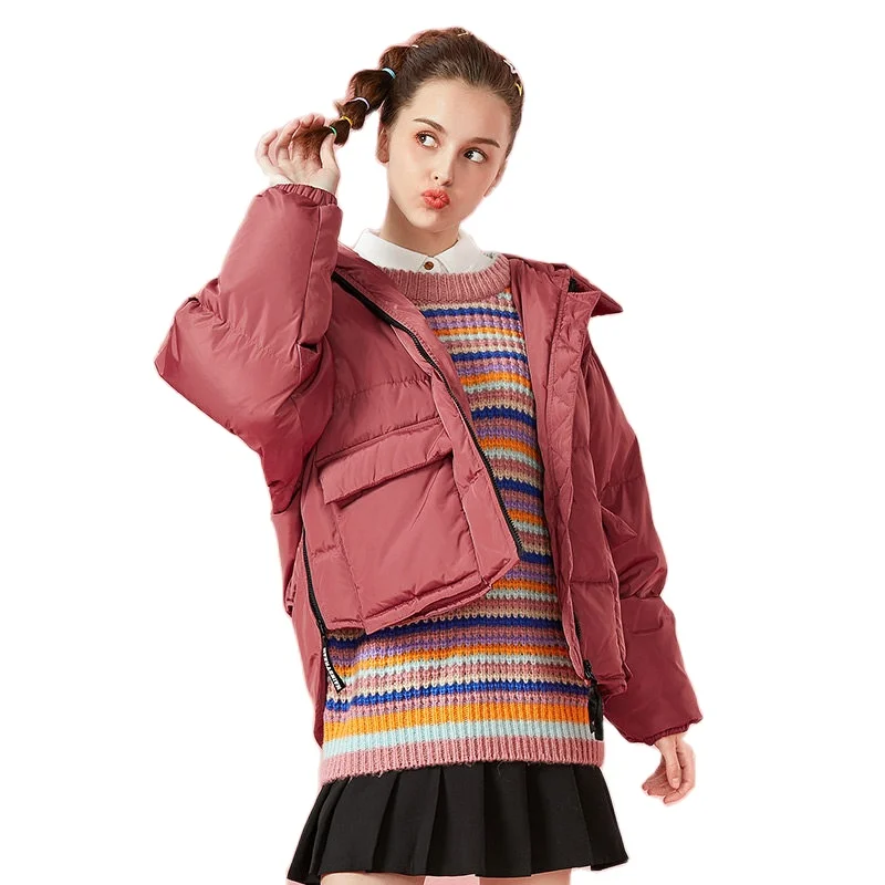 Куртка SEMIR женская утепленная с капюшоном короткая парка 5 цветов зима 2021 |