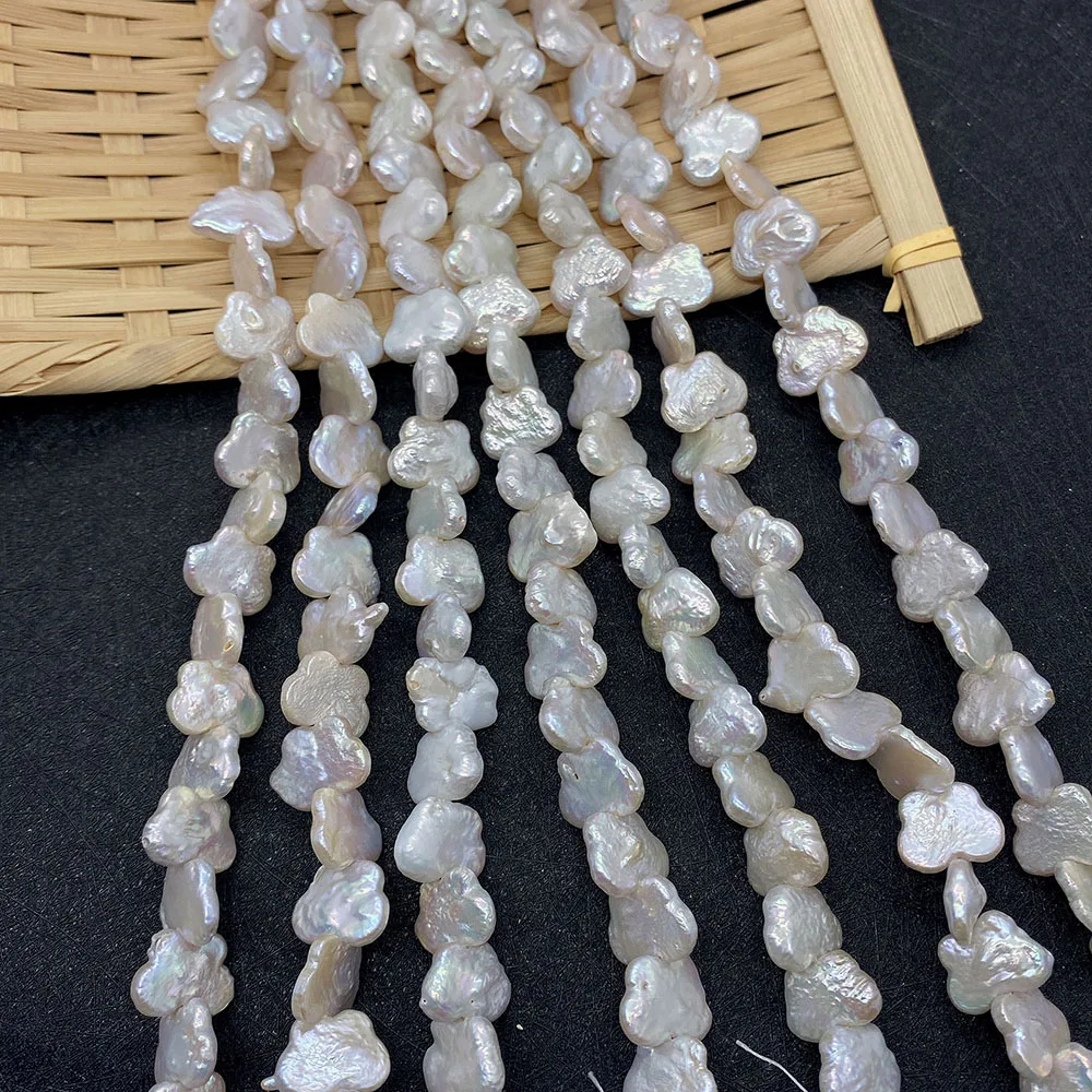 

3 Pieces White Baroque Pearl Necklaces Butterfly-shaped Pearl Pendants Necklaces Female Earrings DIY Jewelry Accessories 10x15mm