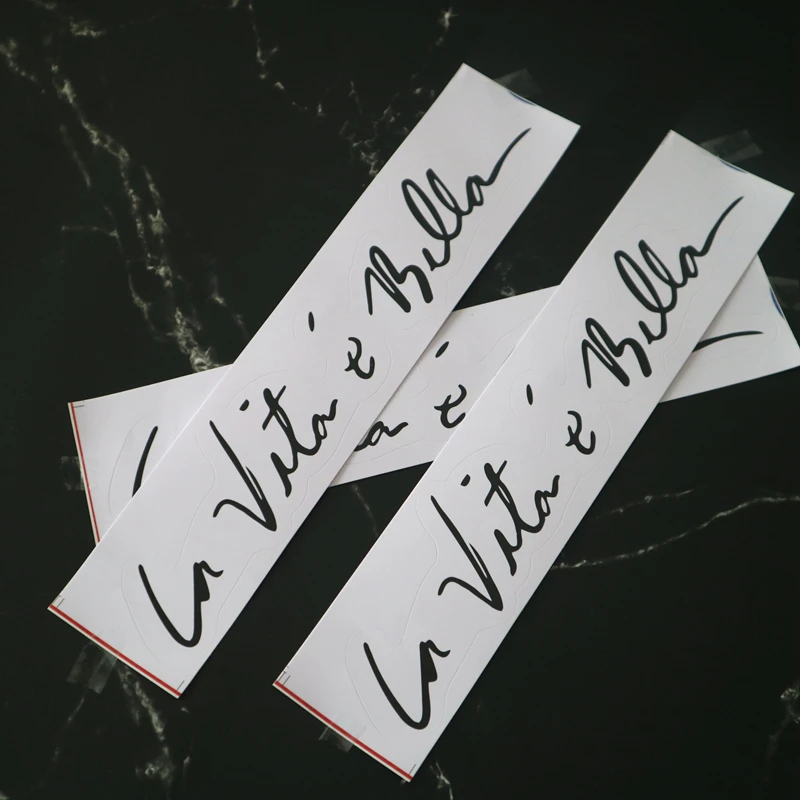 

S4-0122# Печатный самоклеющийся наклейки на авто La vita e bella водонепроницаемые наклейки на машину стикер этикеты наклейки стайлинга автомобилей украшения на бампере автомобиля заднее стекло