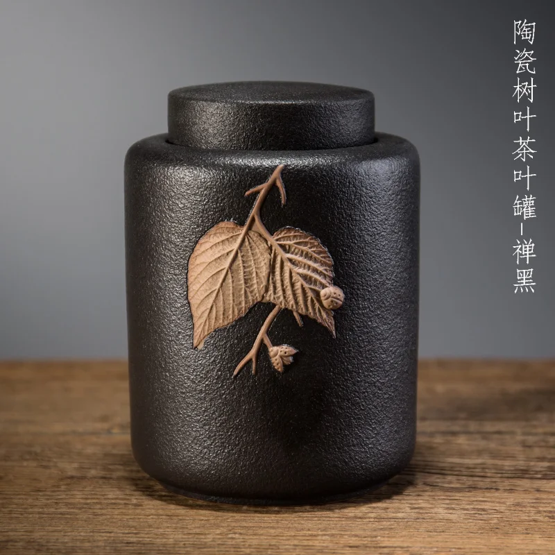 

Large Tea Box Set Chinese Tea Caddy Ceramic Tea Jar Vintage Green Tea Box Organizer Theedoos Travel Tea Container Gift DA60CY