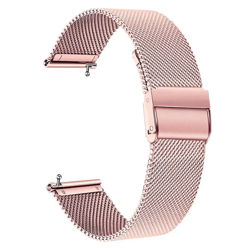 Pink Gold Ремешок для часов, Миланская петля, ремешок для часов+ двойной замок застежка для Fitbit Versa/2/Lite/SE сетки Нержавеющая сталь ремешок для наручных часов быстроразъёмное соединение ленточная - Цвет ремешка: Pink Gold