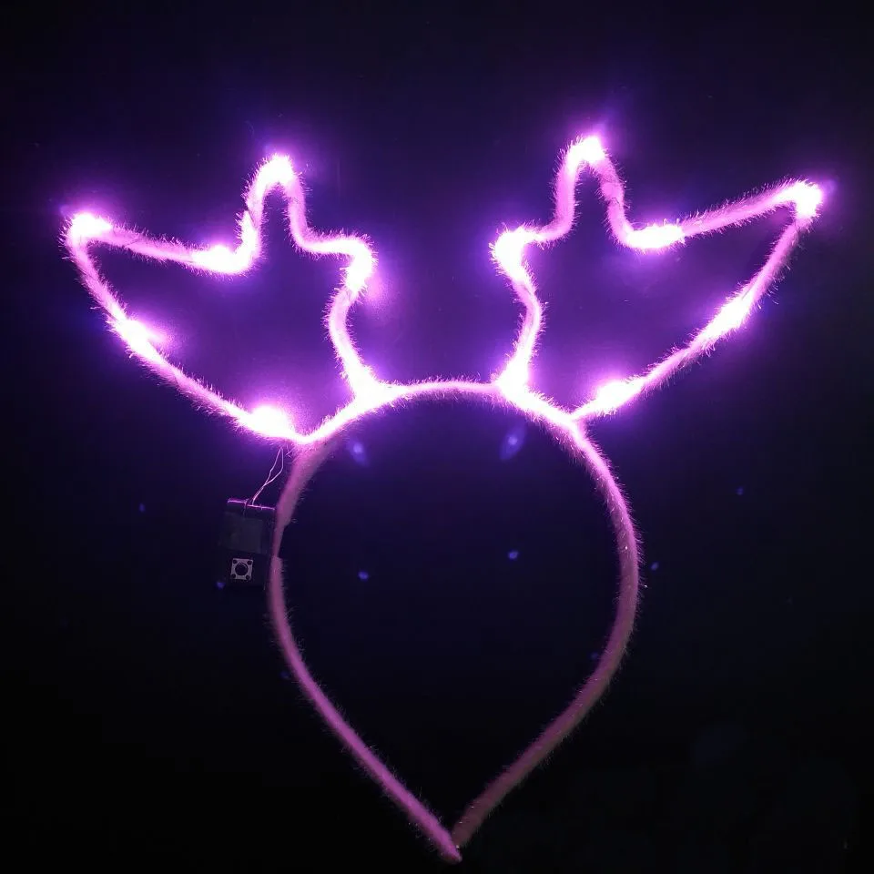 6 Christmas Headband Xmas Accessory Light Luminous Antler New Year LED Hairband Fashion Headwear Hair Accessories - Цвет: 6
