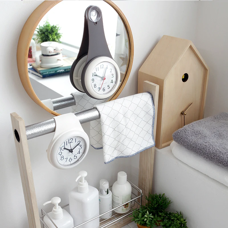 Водонепроницаемые настенные часы для ванной комнаты креативные душа и кухни