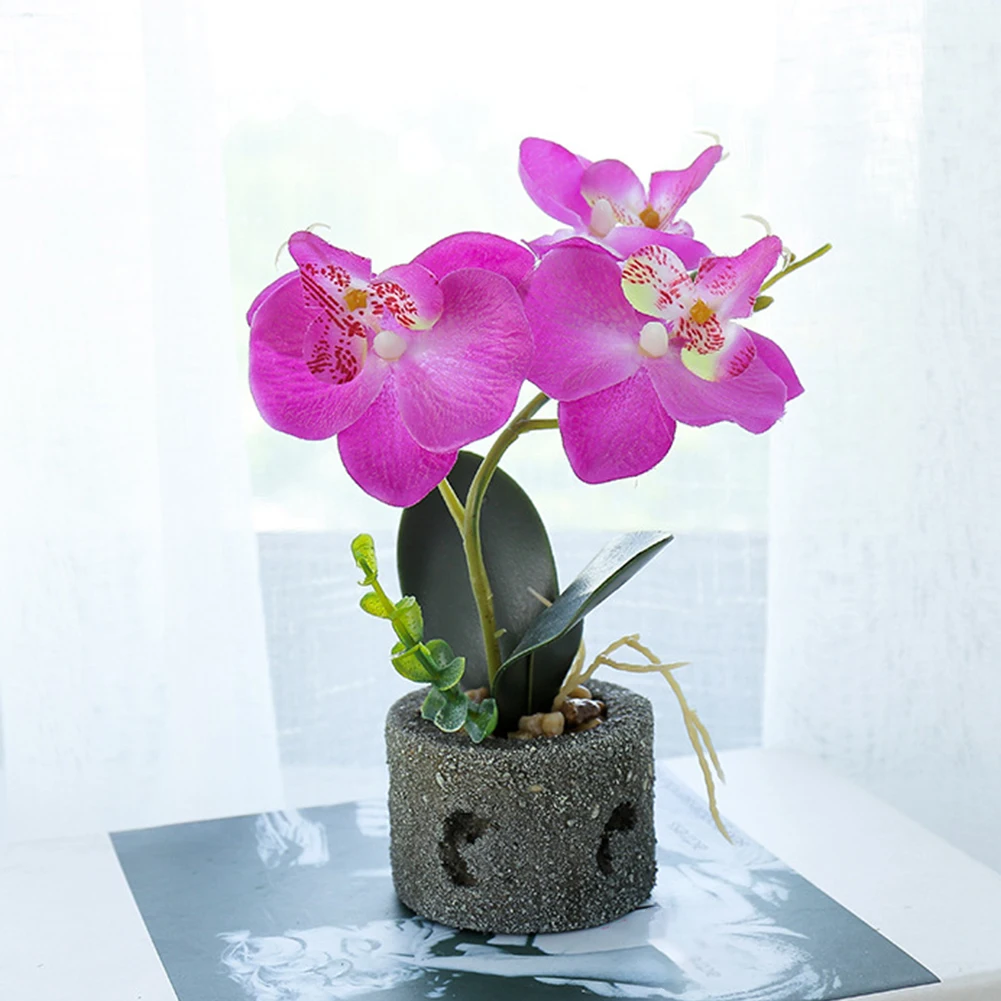 Искусственный цветок бабочка горшок с орхидеей Сад бонсай DIY вечерние мебель