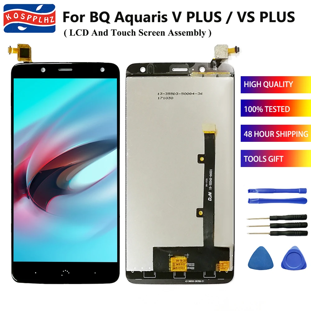 100% протестирован для BQ Aquaris V PLUS ЖК-дисплей + сенсорный экран дигитайзер сборка