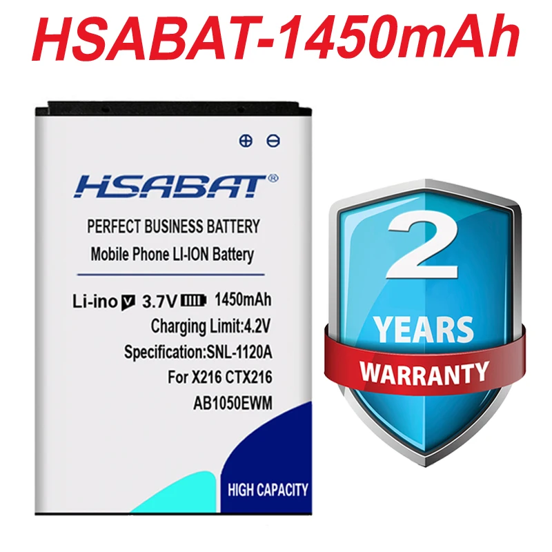 Аккумулятор HSABAT AB1050EWM 1450 мА · ч для PHILIPS Xenium X216 CTX216 аккумулятор аккумуляторная