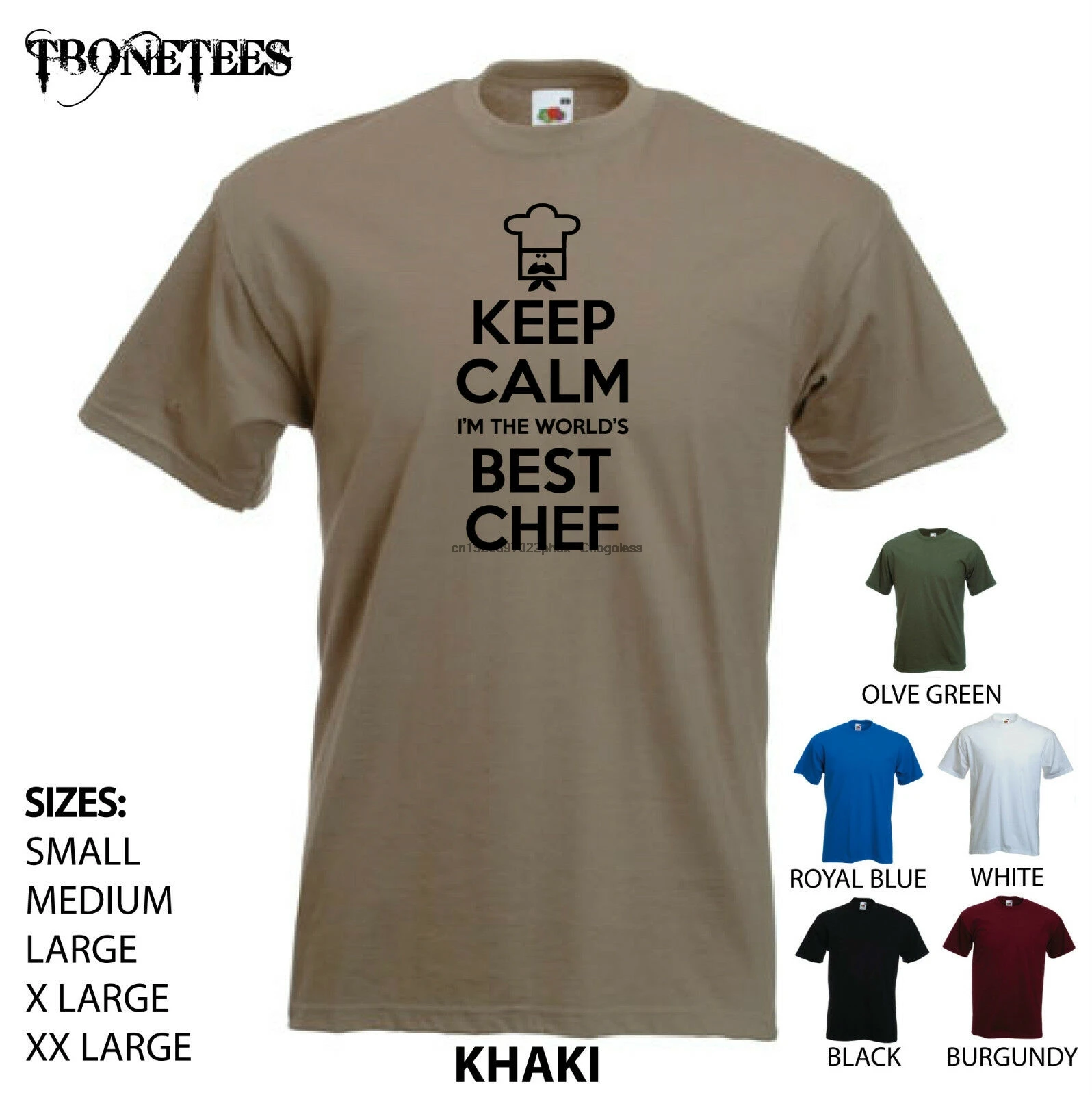 Забавная шляпа Keep Calm I'm The Best Chef (логотип) приготовление пищи фут майка|Мужские