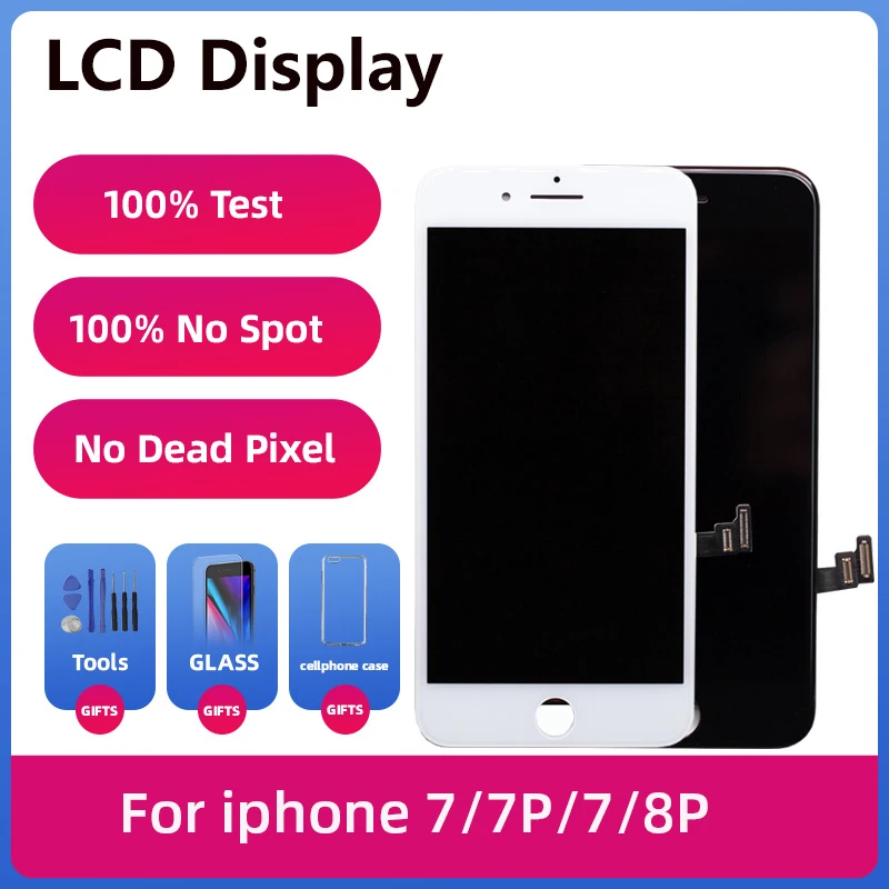 ЖК дисплей с дигитайзером в сборе для iPhone 7 сенсорным экраном 7P 8 8P без битых