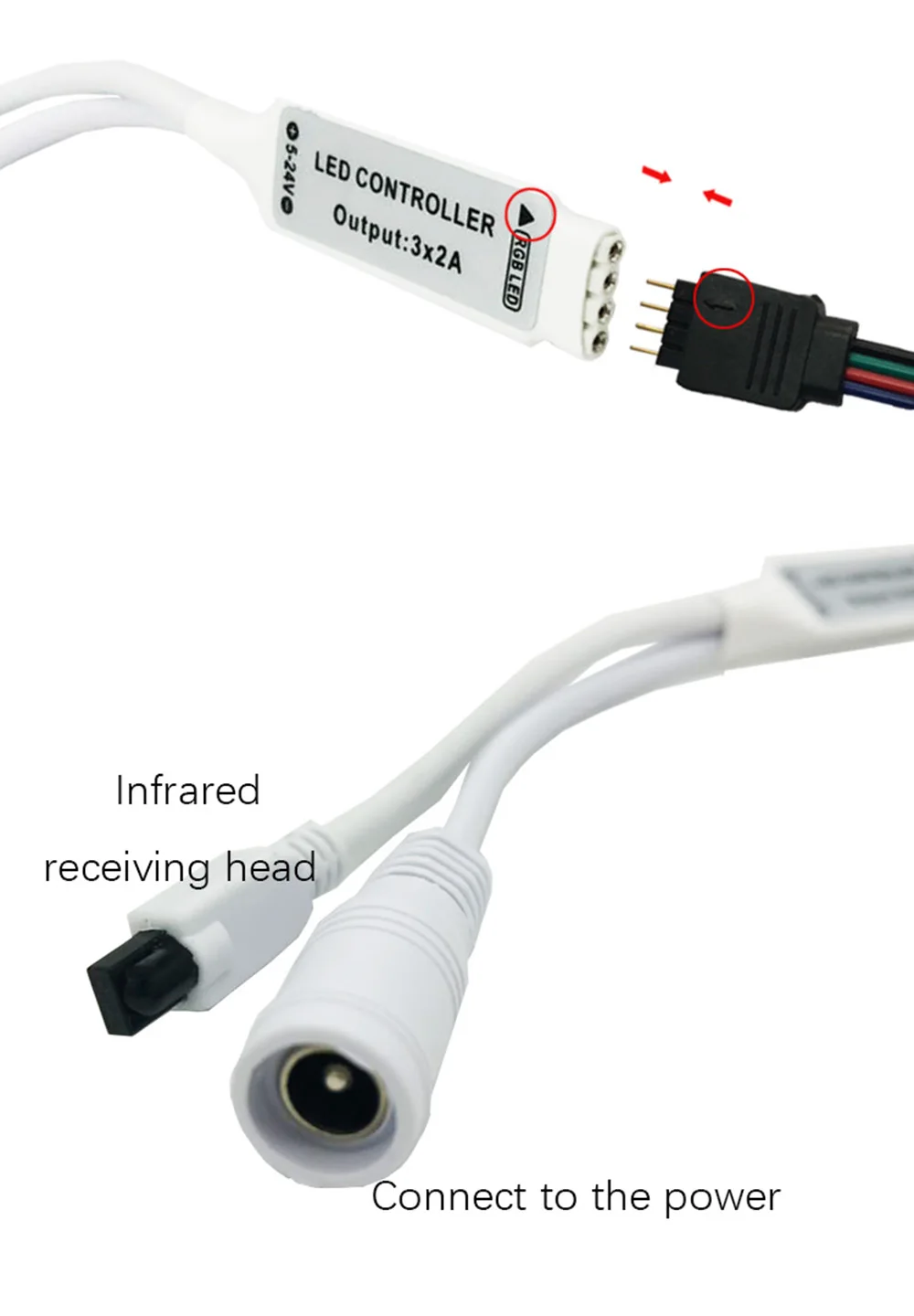 Светодиодный контроллер с 24 клавишами светодиодный ИК RGB светодиодные лампы