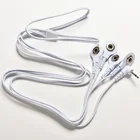 Новинка 2020, электродные свинцовые провода, соединительные кабели для цифровой терапевтической машины TENS, электрод для массажера, проволочный штекер, 2,5 мм, 4-сторонний