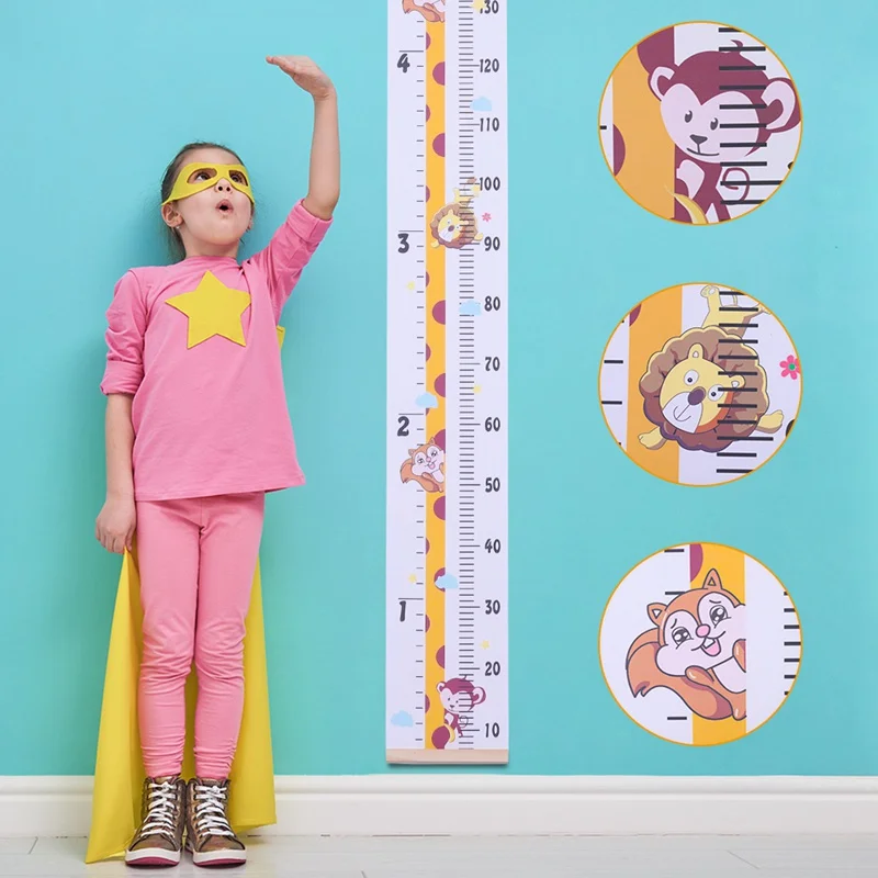 

Cartoon Kindergarten Kids Room Decor Chirdren Height Ruler Giraffe Measure Height Gauge Rule Wall Hanging