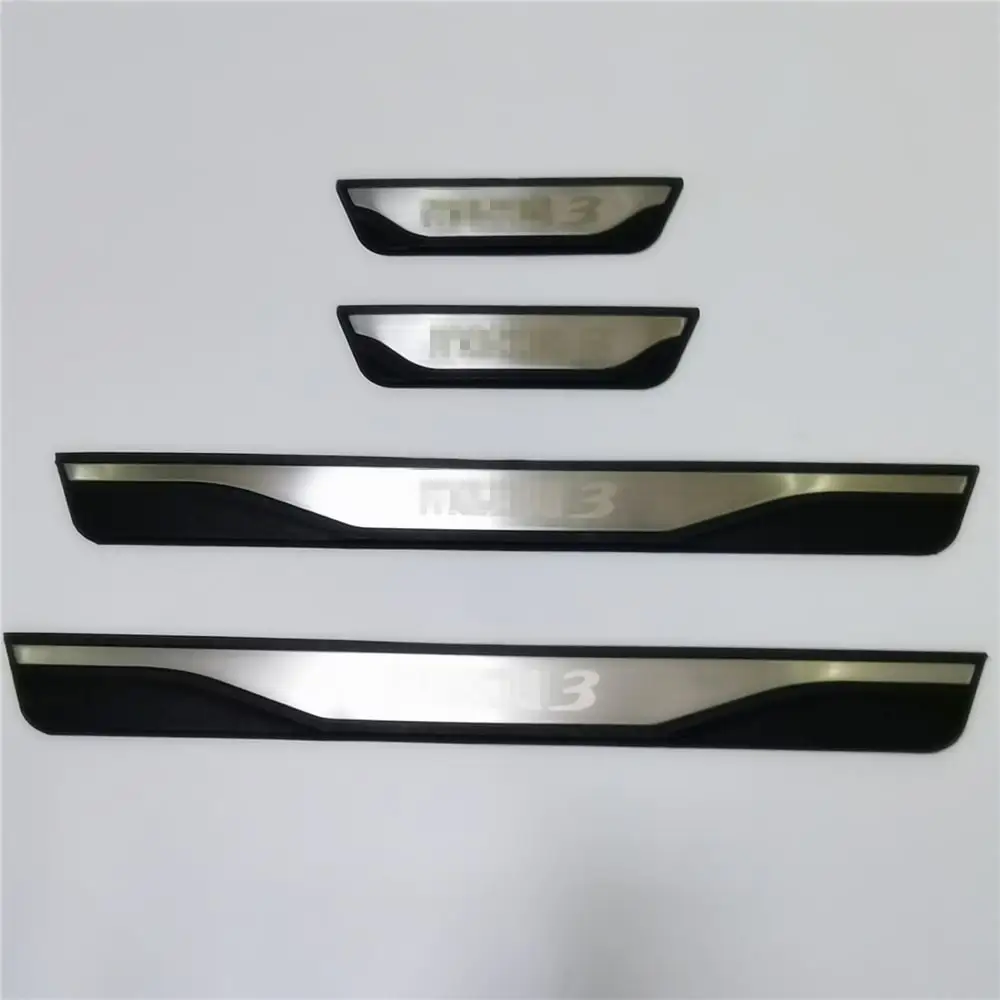 

For Mazda 3 M3 Door Sill Scuff Plate Trim Threshold Kick Pedal Bar Protectors Car Accessories 2014 2015 2016 2017 2018 2019 2020