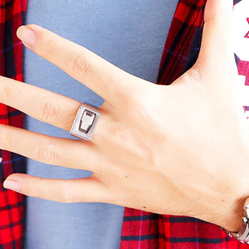 Кольцевой нож для самозащиты Регулируемый складной из нержавеющей стали скрытый