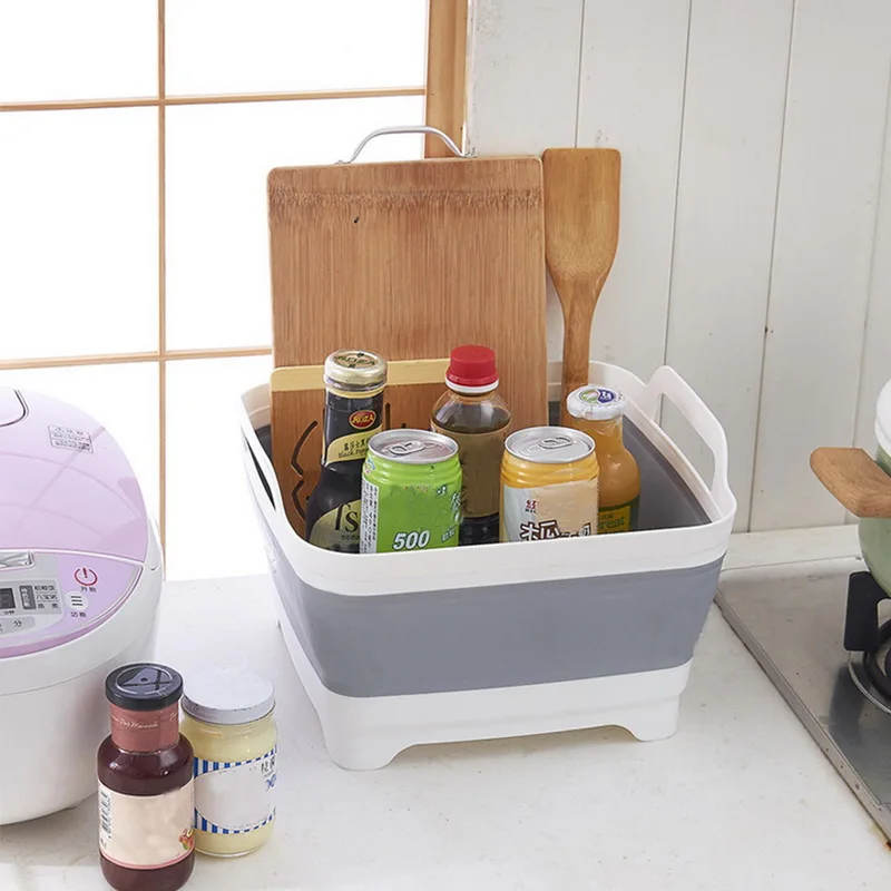 Новое складное блюдо пластиковый держатель для дома складная кухонная Стоковая