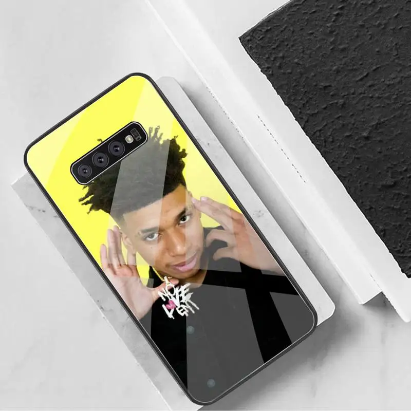 Силиконовый черный чехол HUAGETOP для телефона из закаленного стекла Samsung S20 Plus S7 S8 S9