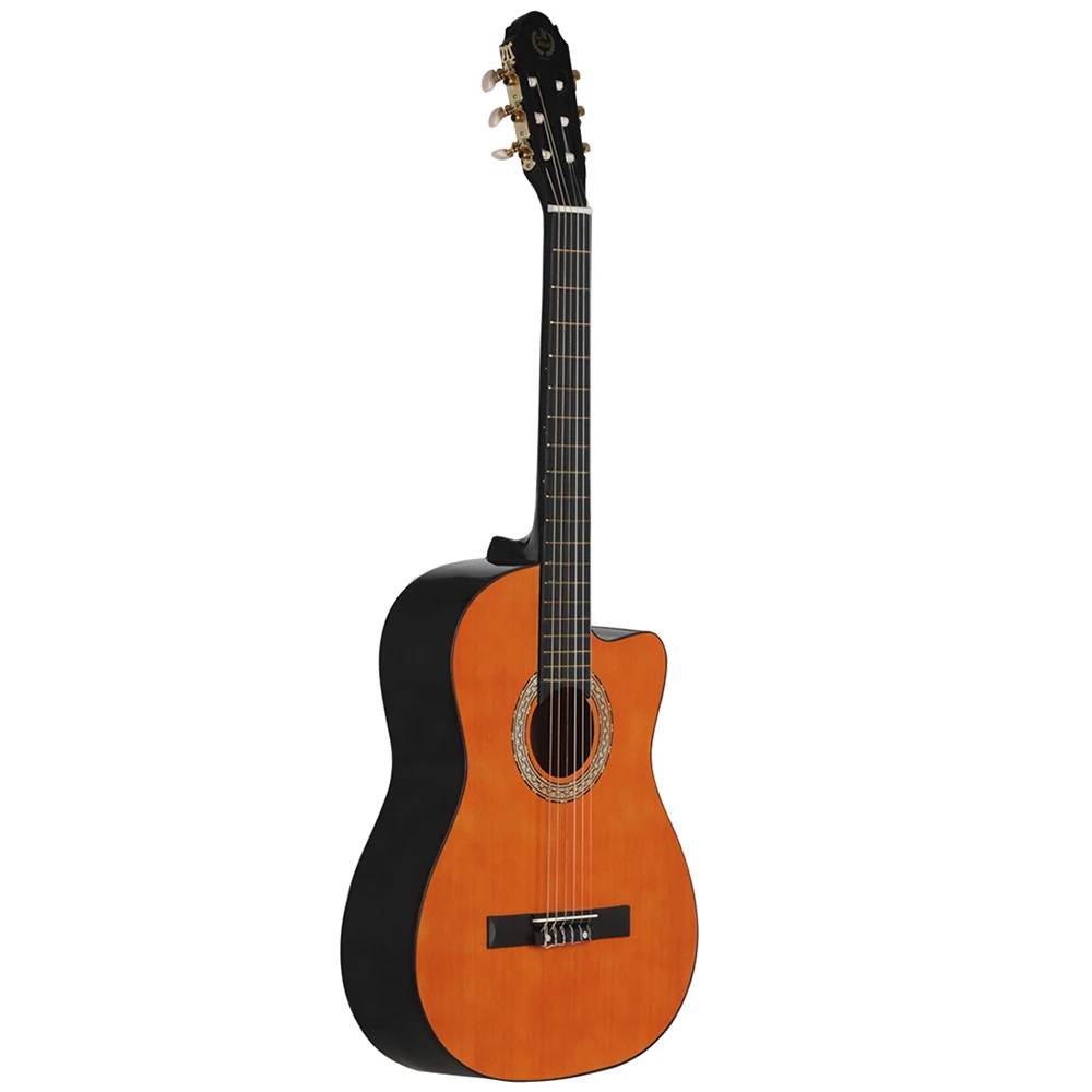 Классическая гитара 39 дюймов 6 струн панель из апельсиновой ели музыкальный