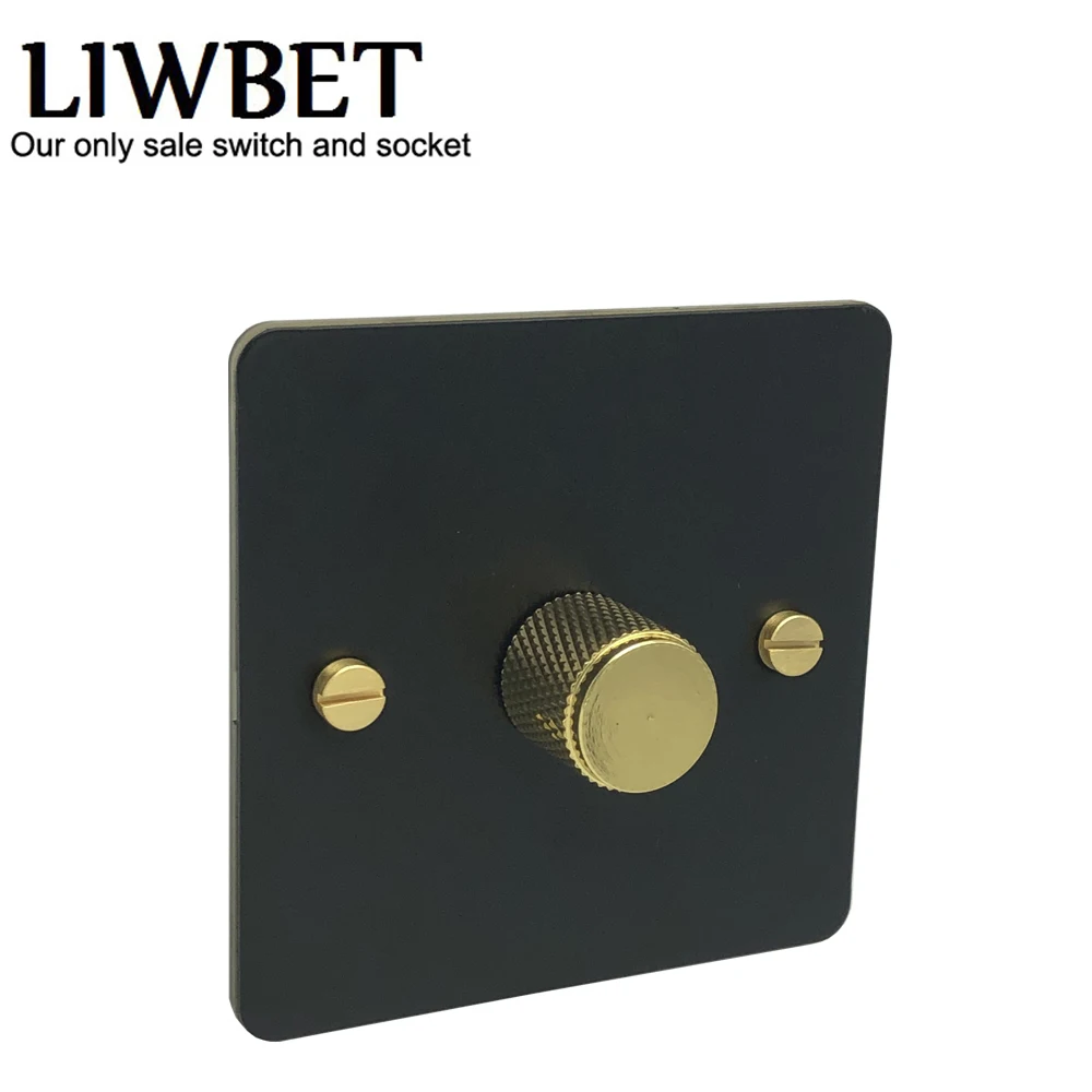 Регулятор яркости LIWBET черного цвета и металлическая ручка золотого может