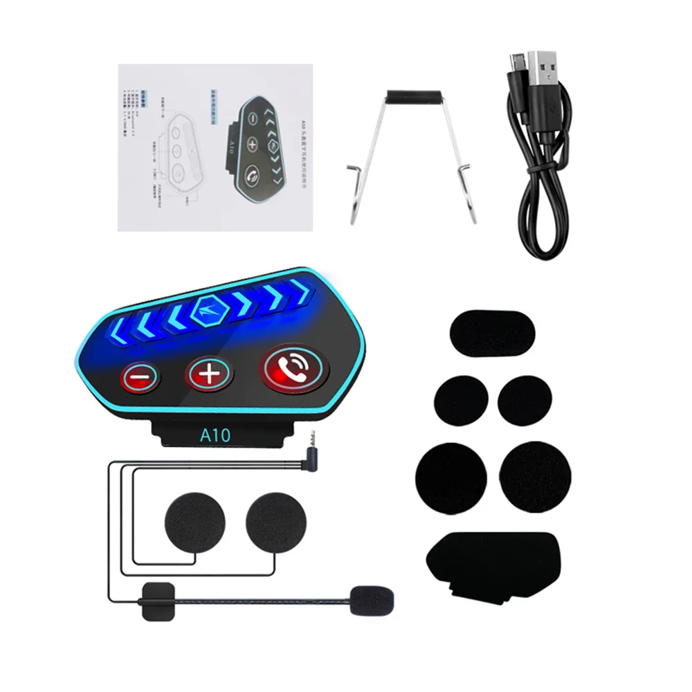 Bluetooth-гарнитура на шлем мотоцикла водонепроницаемая с цветсветильник |