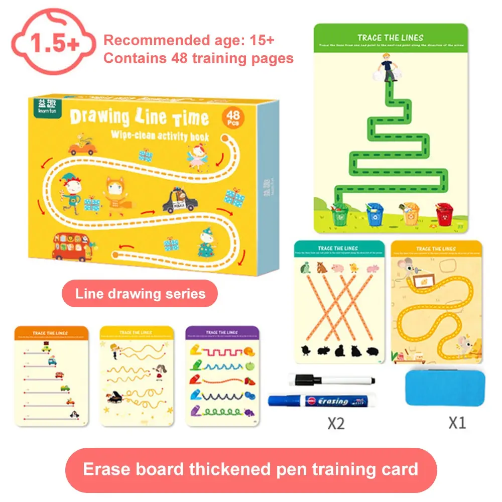 

Montessori Children Toys Drawing Tablet DIY Color Shape Math Match Game Book Drawing Set Learning Educational Toys For Children