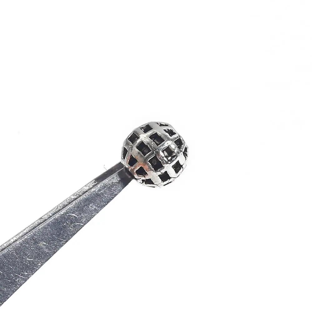 Новинка модные 20 шт./лот 6 мм Античные посеребренные Полые бусины из цинкового